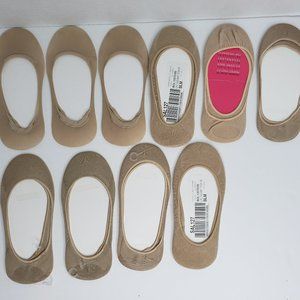 New Assorted of Hue & Lemon Women's Hidden Sock Liners - 10 Pair